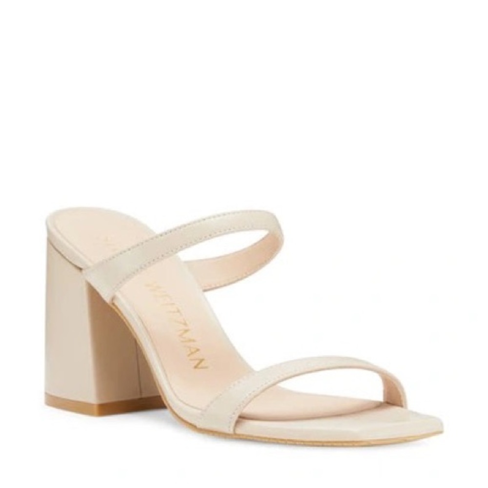 NWT Stuart Weitzman Flareblock 85 Slide Sandal Size 11 in Dune